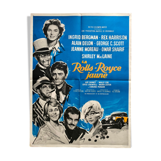 Cinema poster "The Yellow Rolls-Royce" Alain Delon, Ingrid Bergman 60x80cm 1964