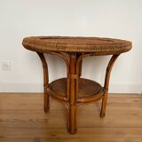 Table basse rotin