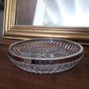 Plat rond à apéritif en verre