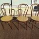 set of 3 wooden canned bistro chair - ZPM RADOMSKO for Thonet