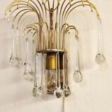 Wall lamp "Venini" of crystals. Italy 1970s