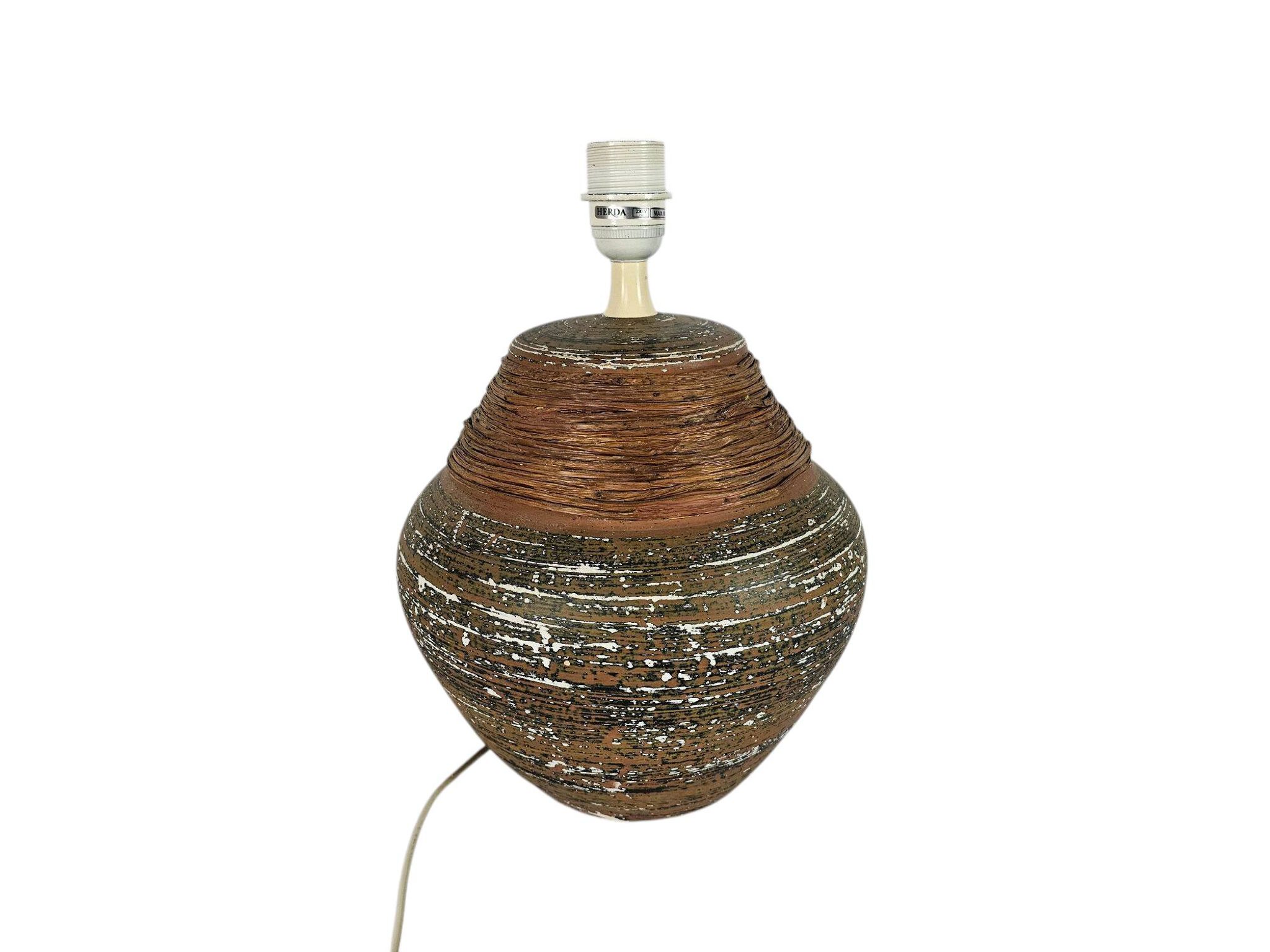 Herda Holland - lampe de table - terre cuite - faïence - années 70