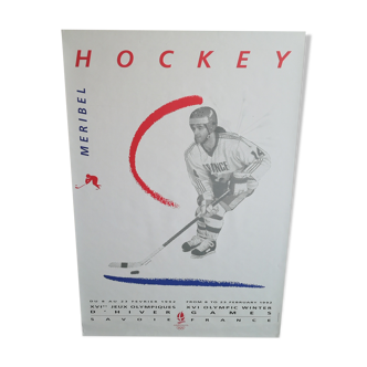 Affiche officielle Jeux Olympiques d'Albertville Hockey