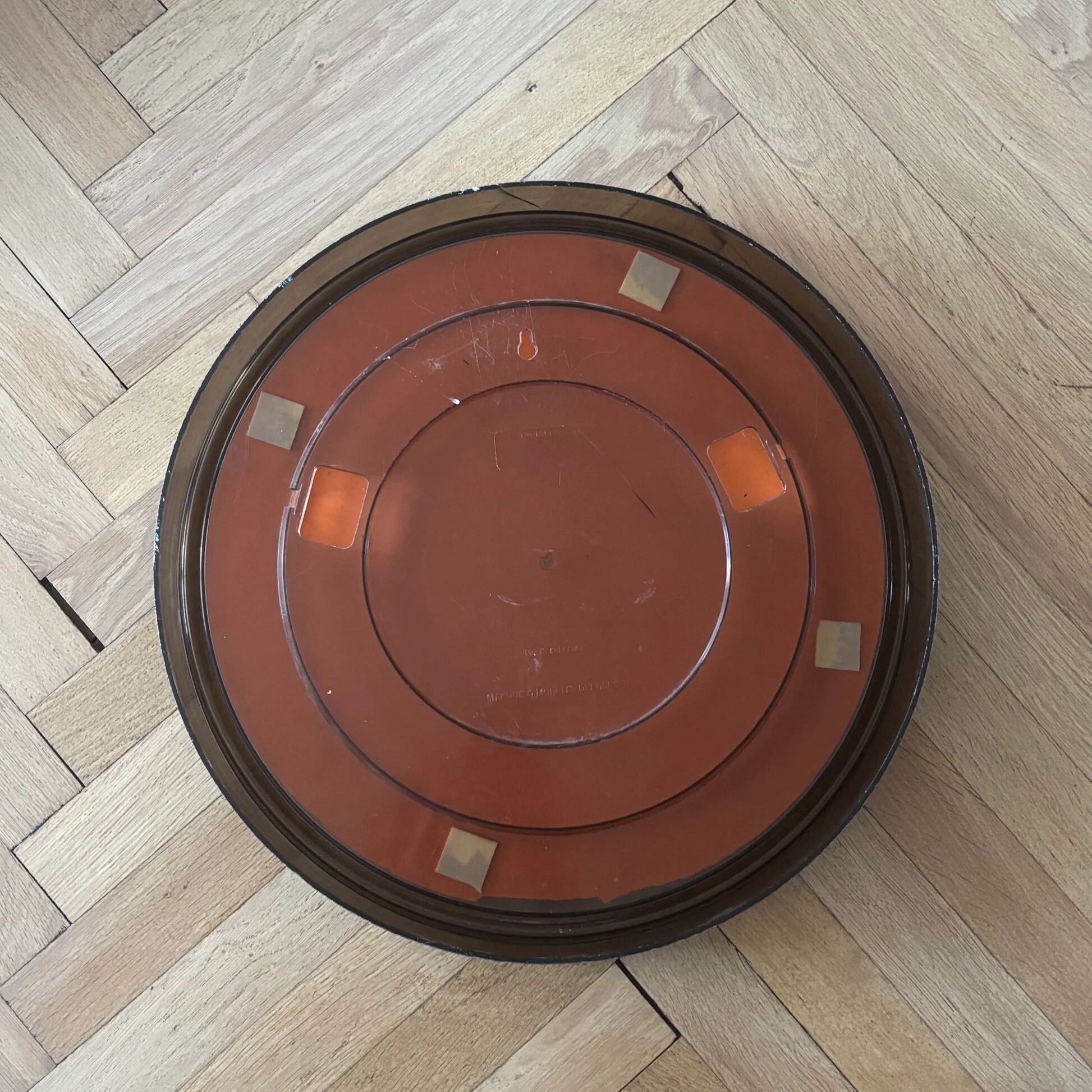 70's smoked plastic mirror