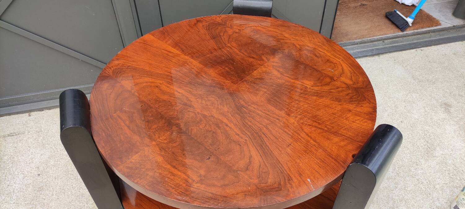 Old Art Deco pedestal coffee table