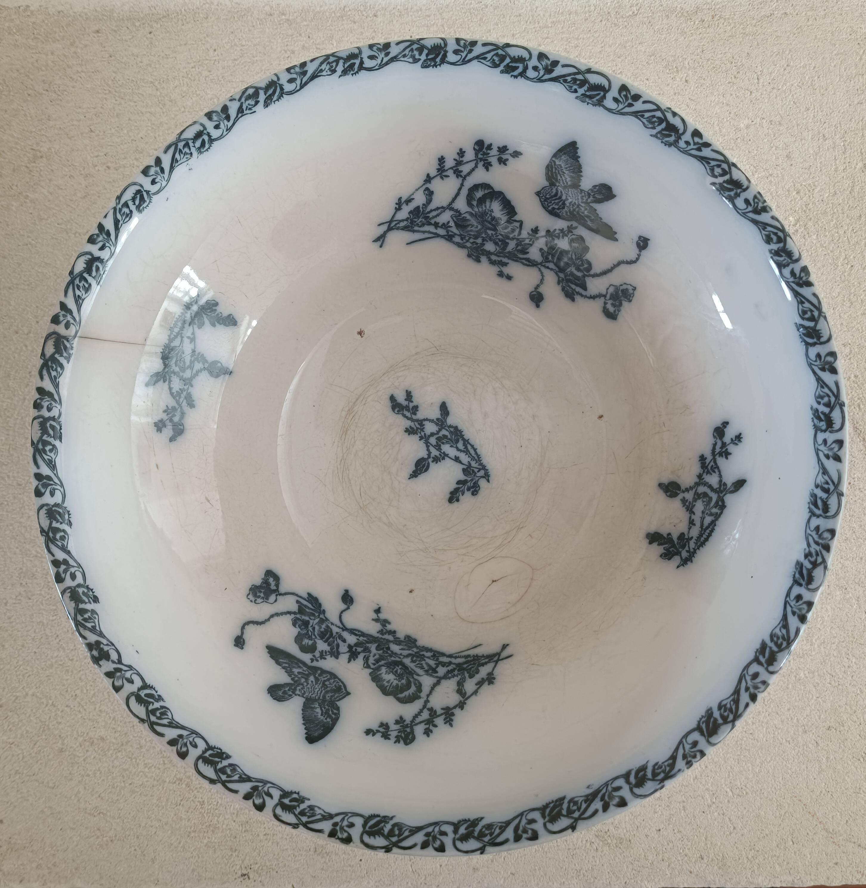 Onnaing iron earth service, plates, salad bowl and sausage maker