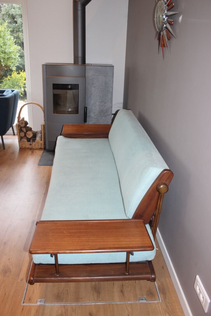 Daybed teak and copper, scandinavian style by Toothill