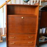 Vintage mahogany wing-shaped secretary