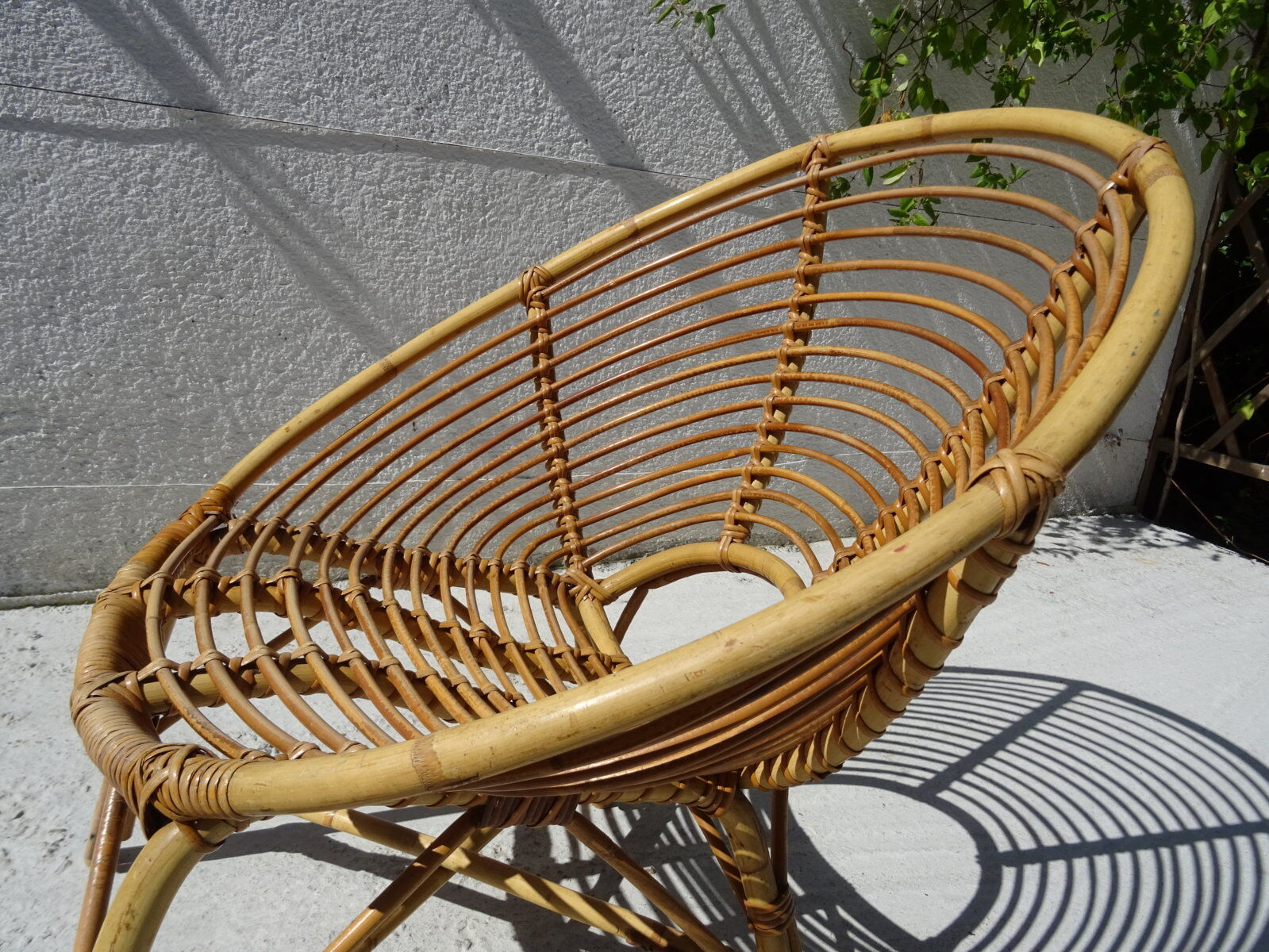 Rattan chair basket