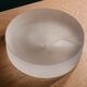Empty ashtray pocket modernist design in satin molded pressed glass