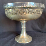 Cup/bezel in metal and glass