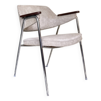 1970s Desk Chair with Teak Arms
