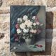 Huile sur toile bouquet de roses nature morte