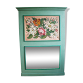 Trumeau vert amande et fleurs