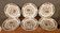 6 assiettes plates syracuse sarreguemines décor fleurs