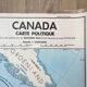 Carte scolaire vintage canada mdi année 1971