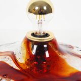 Vintage Rare 'Donut' murano glass wall lamps by La Murrina