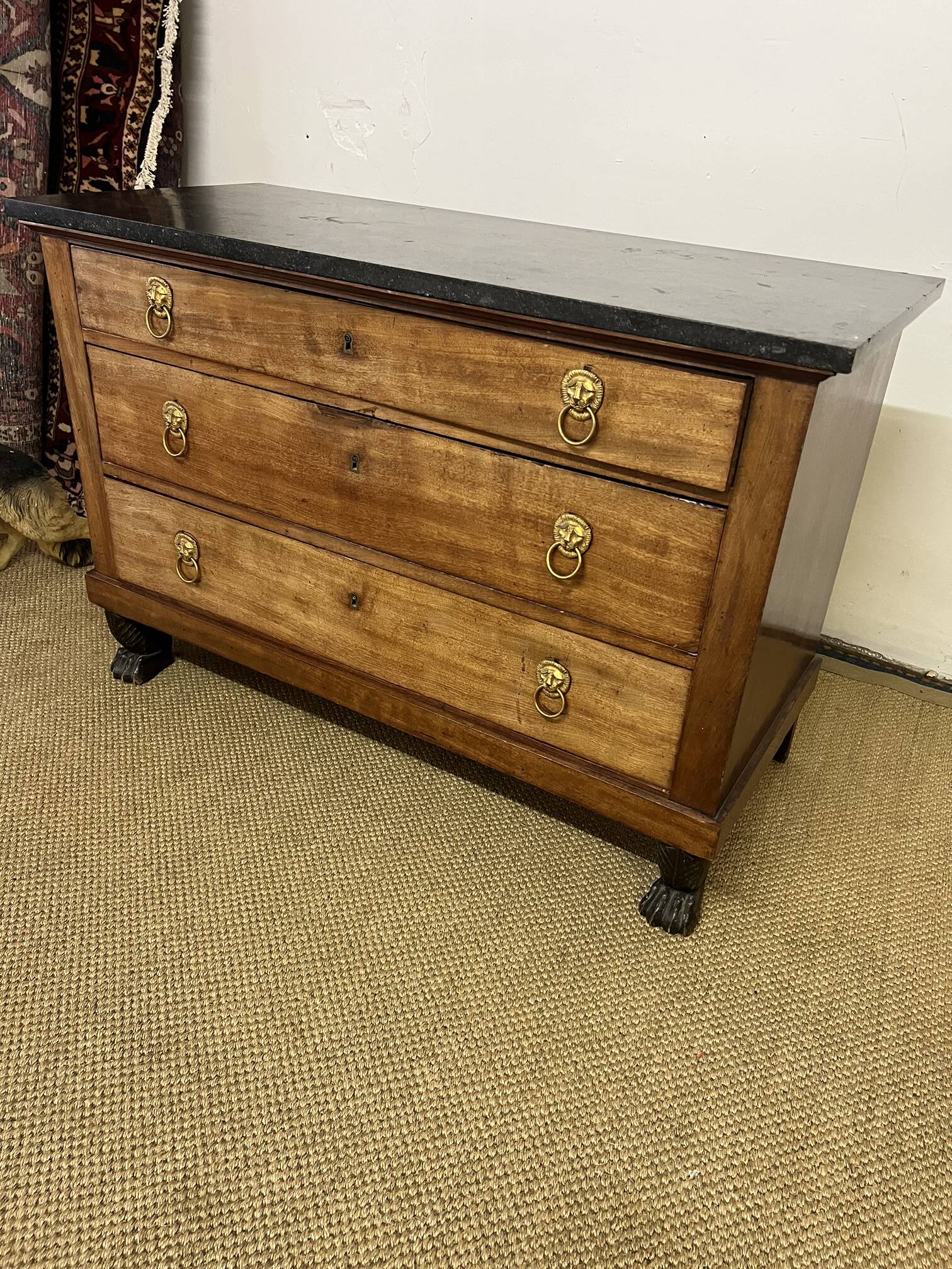 Empire chest of drawers returned from Egypt