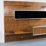 MODULAR WALL SYSTEM WITH ROSEWOOD PANELS GEORGES FRYDMAN 1970s