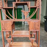 Bibliothèque chinoise Collectible Décorative en bois exotique