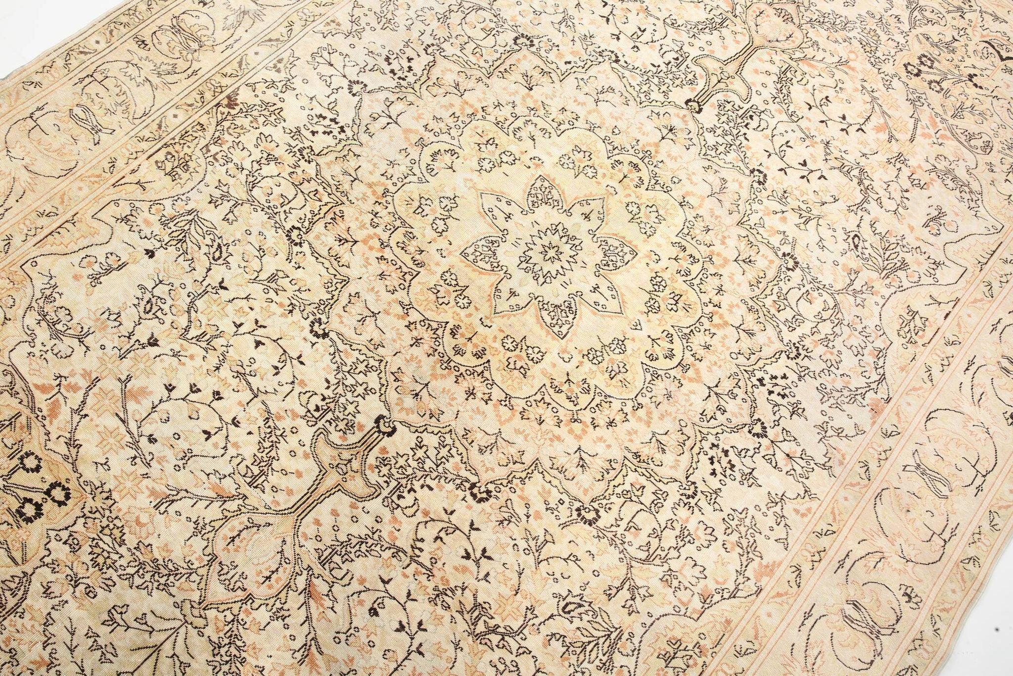 8x12 Beige & Khaki 60s Persian Rug, 242x355Cm