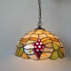 Art deco pendant lamp in glass paste 70s