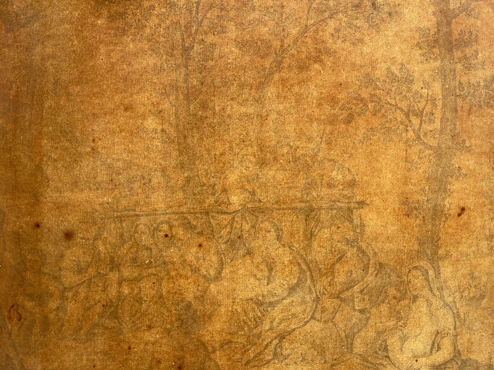 The preaching of Saint John the Baptist Rare three virgins and child golden number