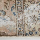 4x7 Tan Beige & Blue Floral Vintage Rug, 138x206Cm