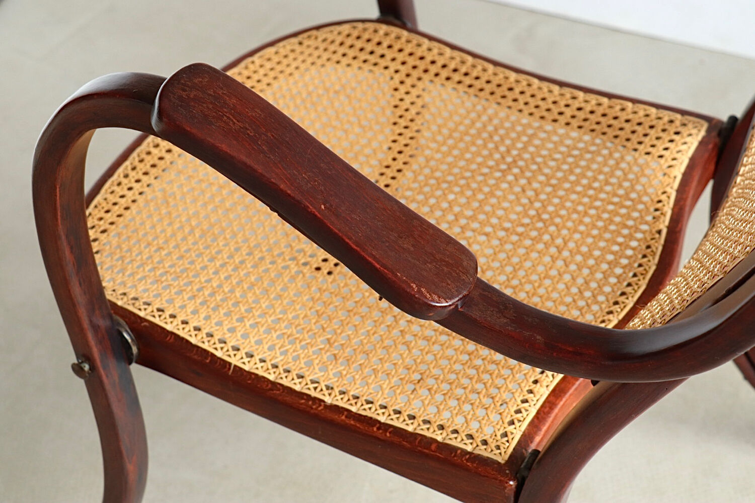 Thonet No. 1 Bentwood and Webbing Folding Arm Chair