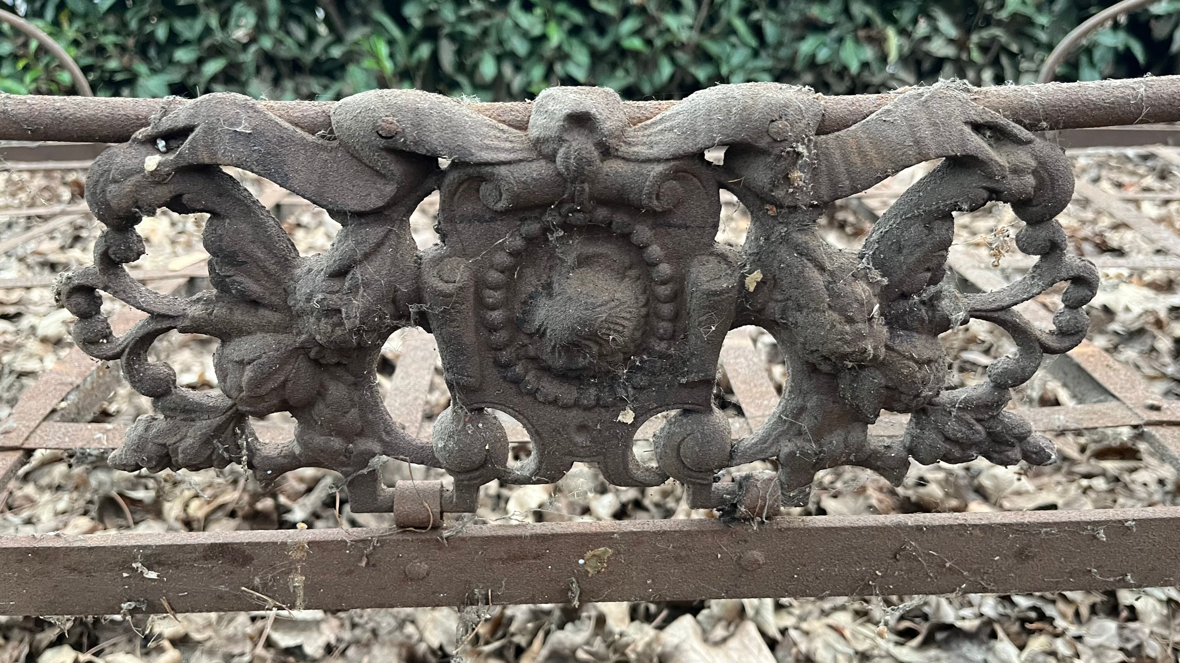 Folding wrought iron bed 1900