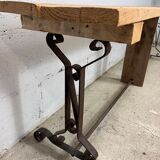 Bench with rustic base