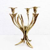 Bronze flower candle holder 1960