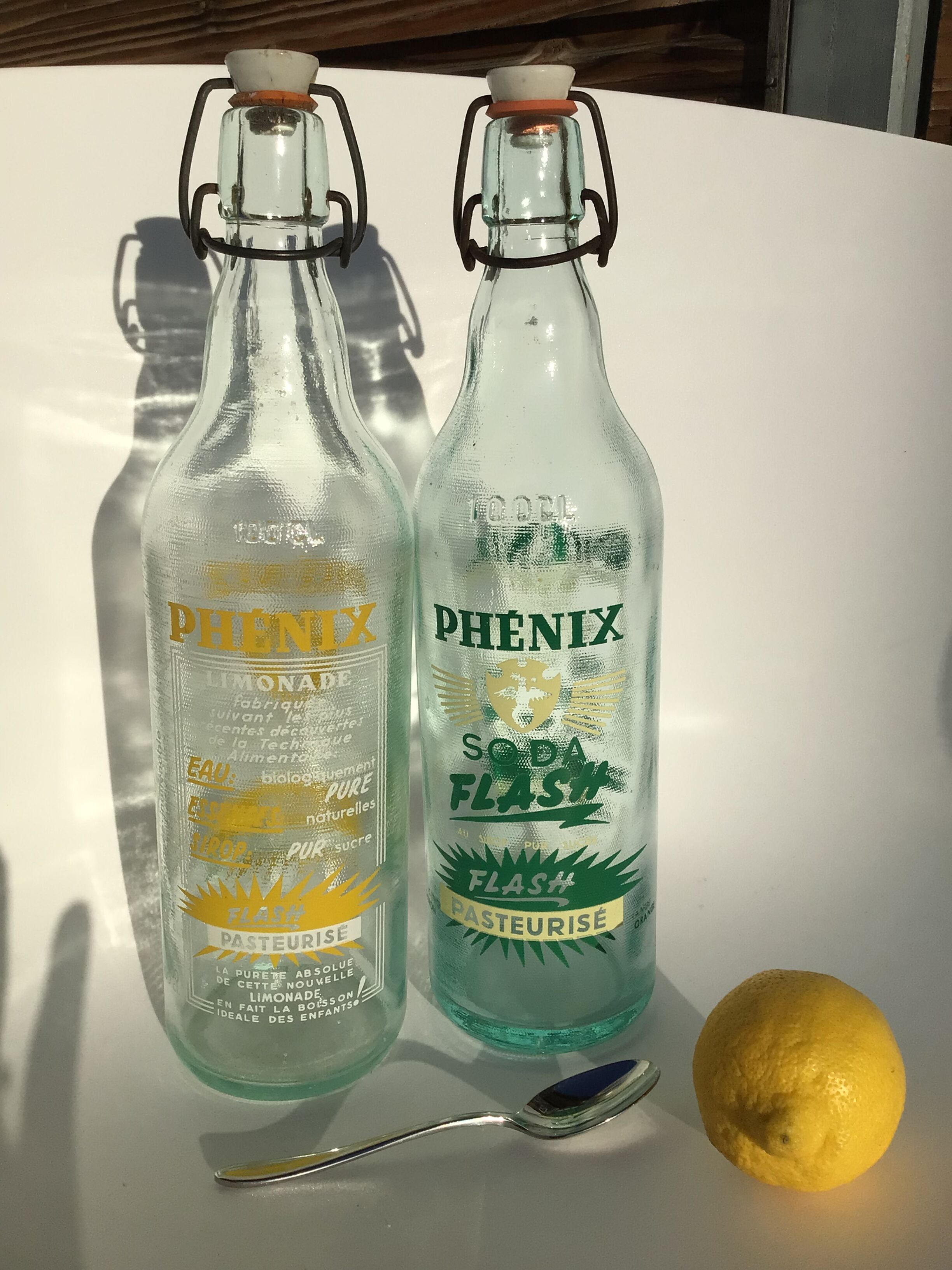 Hermetic bottle Phoenix soda 1l green screen printing