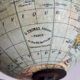 Vintage 1930 globe terrestrial old French Art Deco chrome base G Thomas