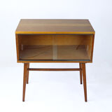 Midcentury showcase in walnut & glass, Drevovyroba Czechoslovakia 1969