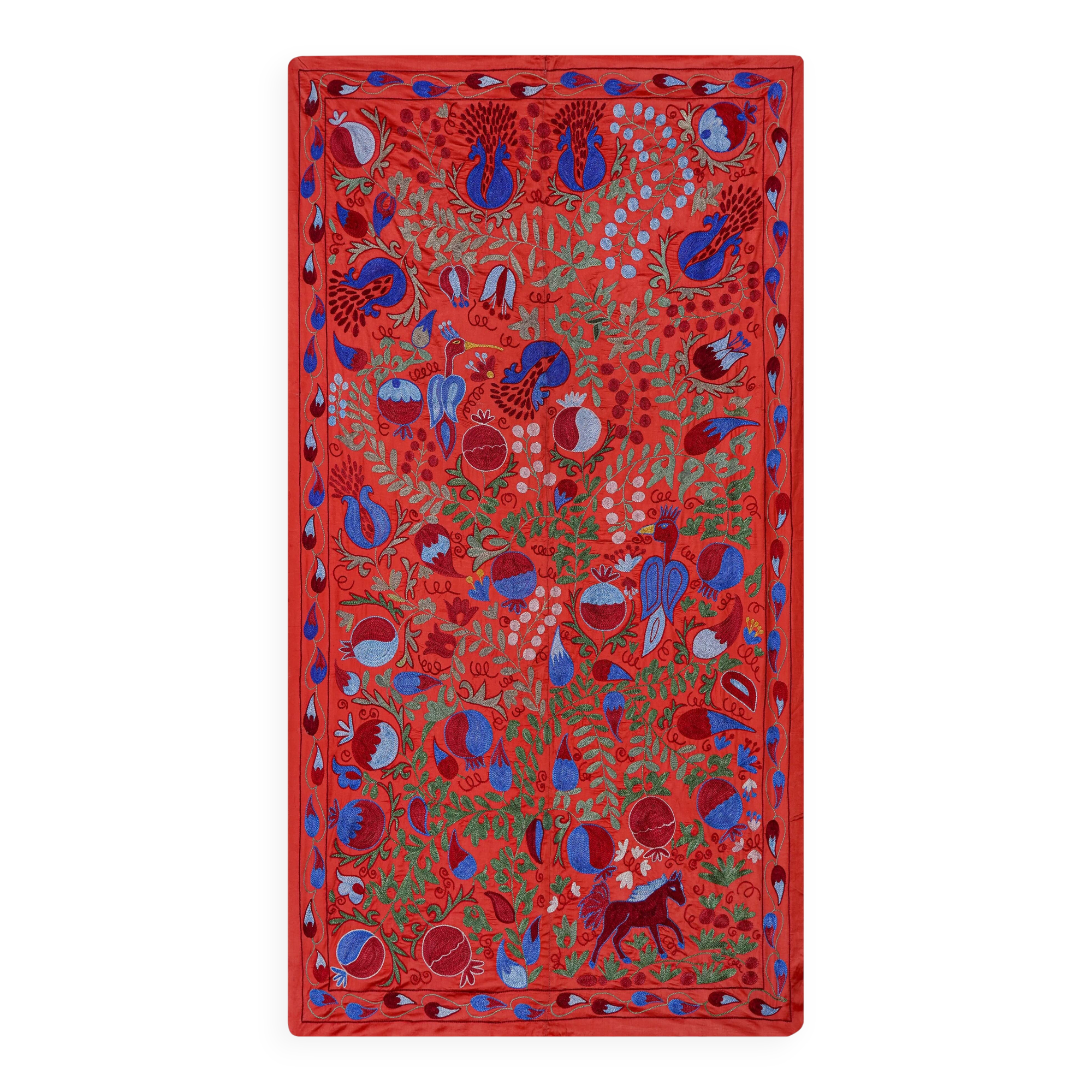 Hand-knotted rug, vintage Turkish rug 103x187 cm