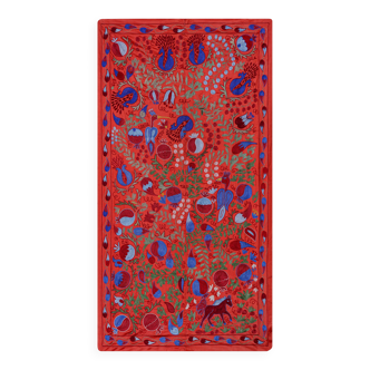 Hand-knotted rug, vintage Turkish rug 103x187 cm