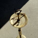 Marble and brass standing ashtray H74 D17