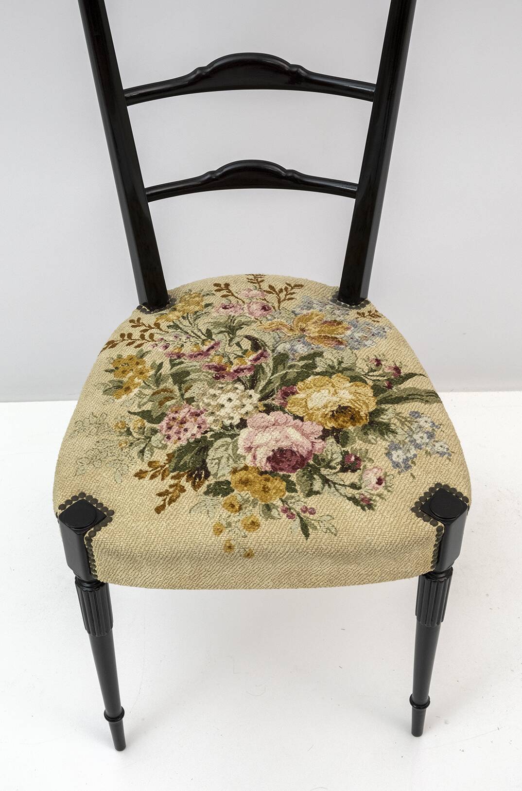 Pair of Chiavari Mid-Century Modern Italian High Back Chair