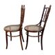 Set of Two Antique Fischel Bentwood Chairs – Vienna Café Chairs – Cane Seat