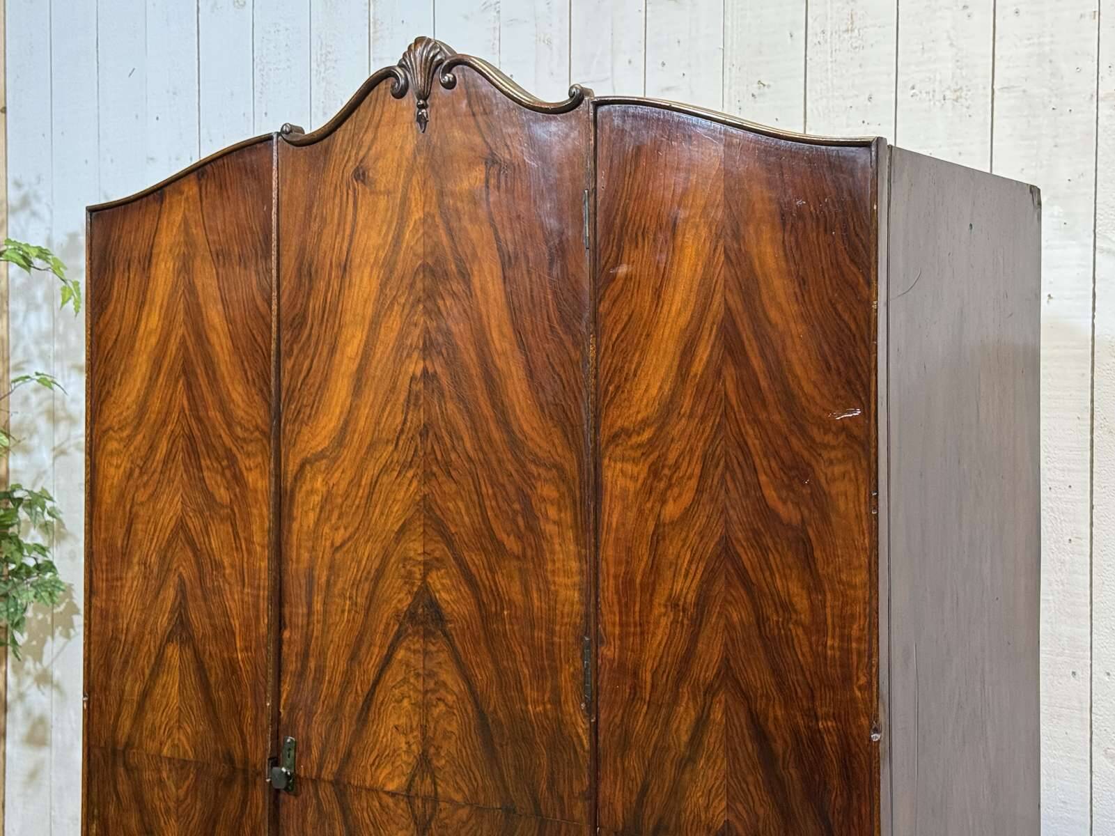 English wardrobe from the 1930s in walnut.