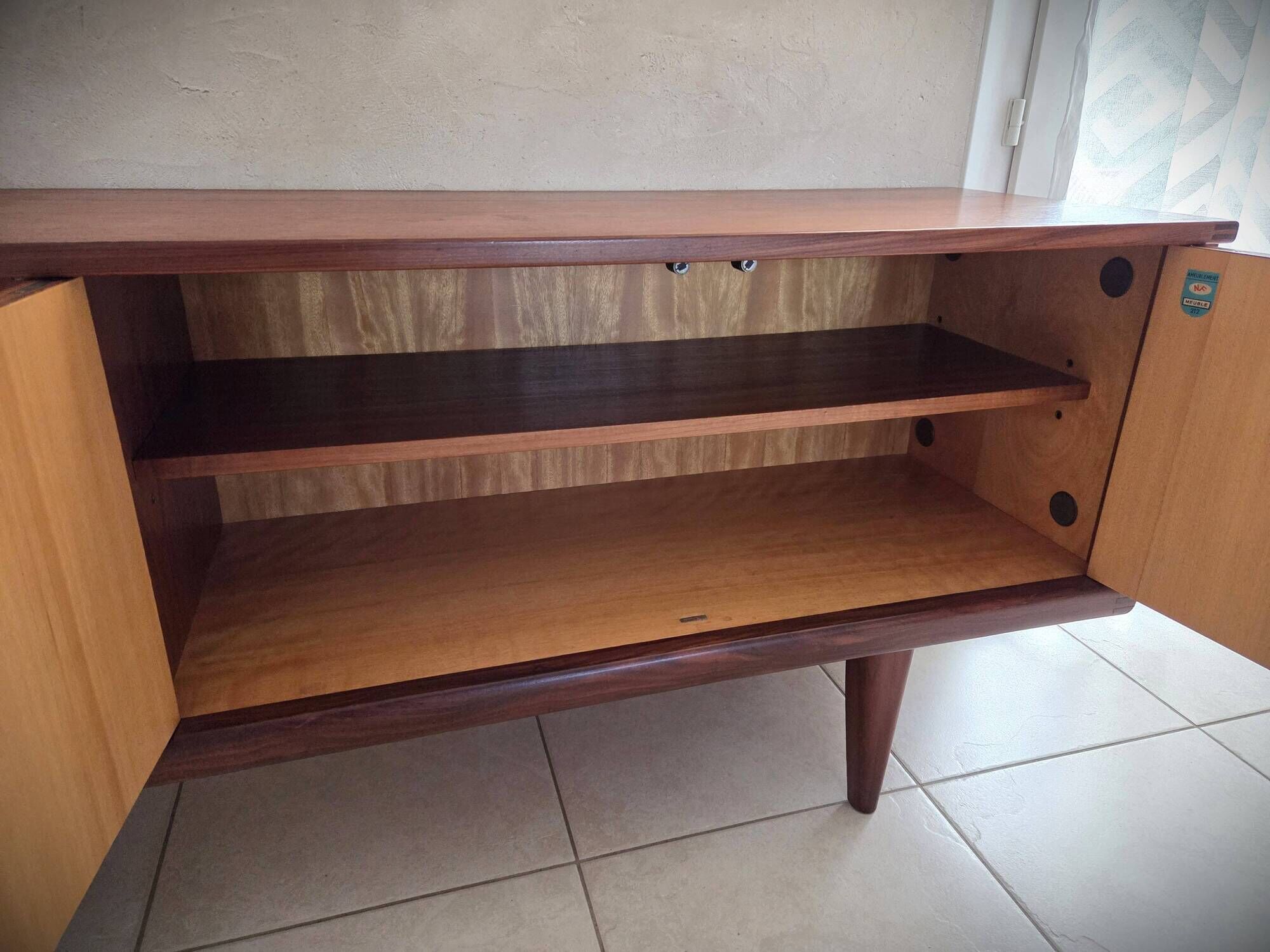 Mid-century Scandinavian teak sideboard design