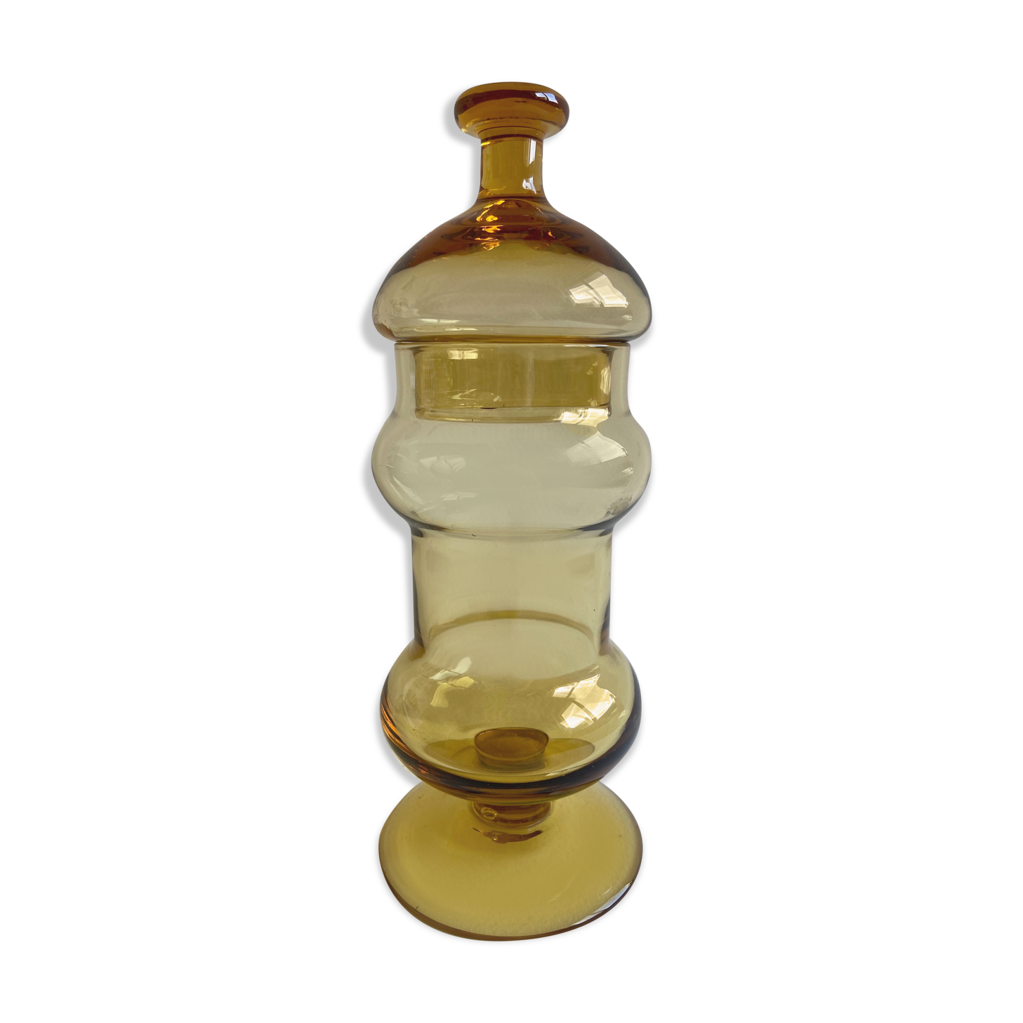 Amber glass jar