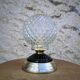Table lamp, old vintage globe in chiseled glass