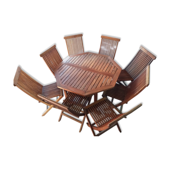 Teak table and chairs