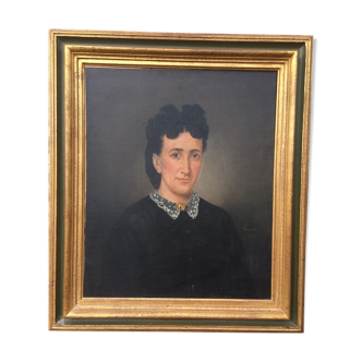 Portrait d’une femme signé Thomassin