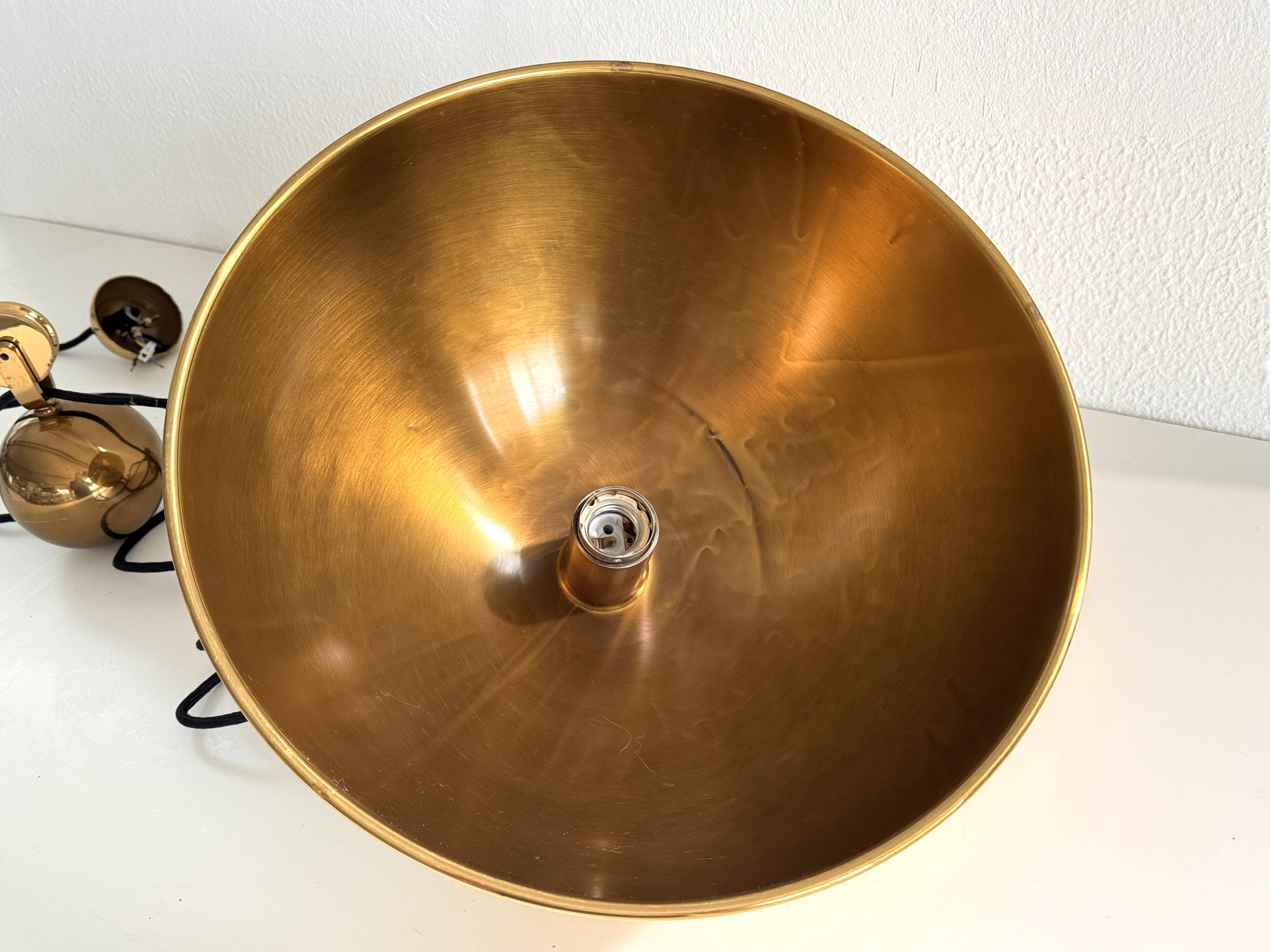 Florian Schulz Brass Pendant with Rotary Wheels and Counterweigh
