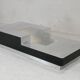 Coffee table "Space Age", wood, aluminum veneer, France, circa 1970
