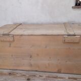 Coffre malle 118x56x54cm ancien en sapin