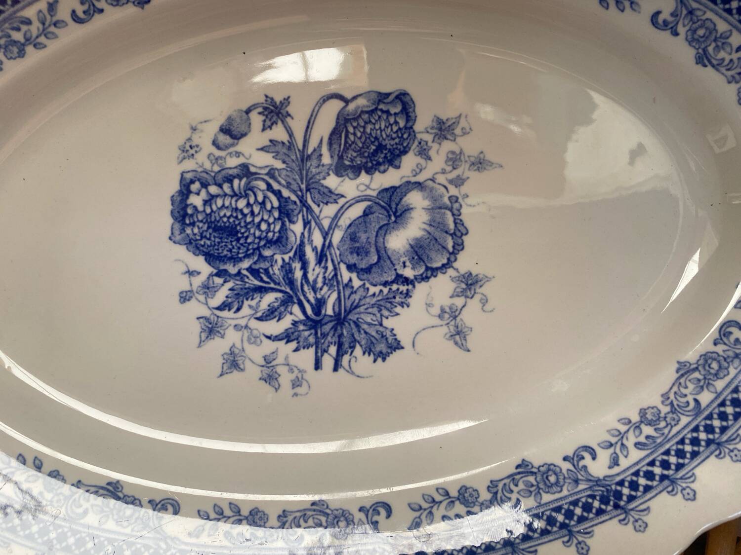 Oval ironstone dish stamped Laveno